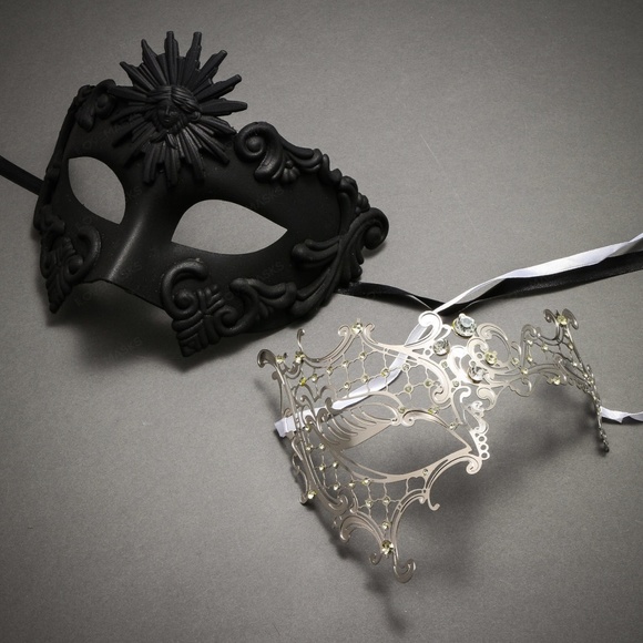 Black Roman Empire Army Venetian Masquerade Halloween Costume Prom Mask